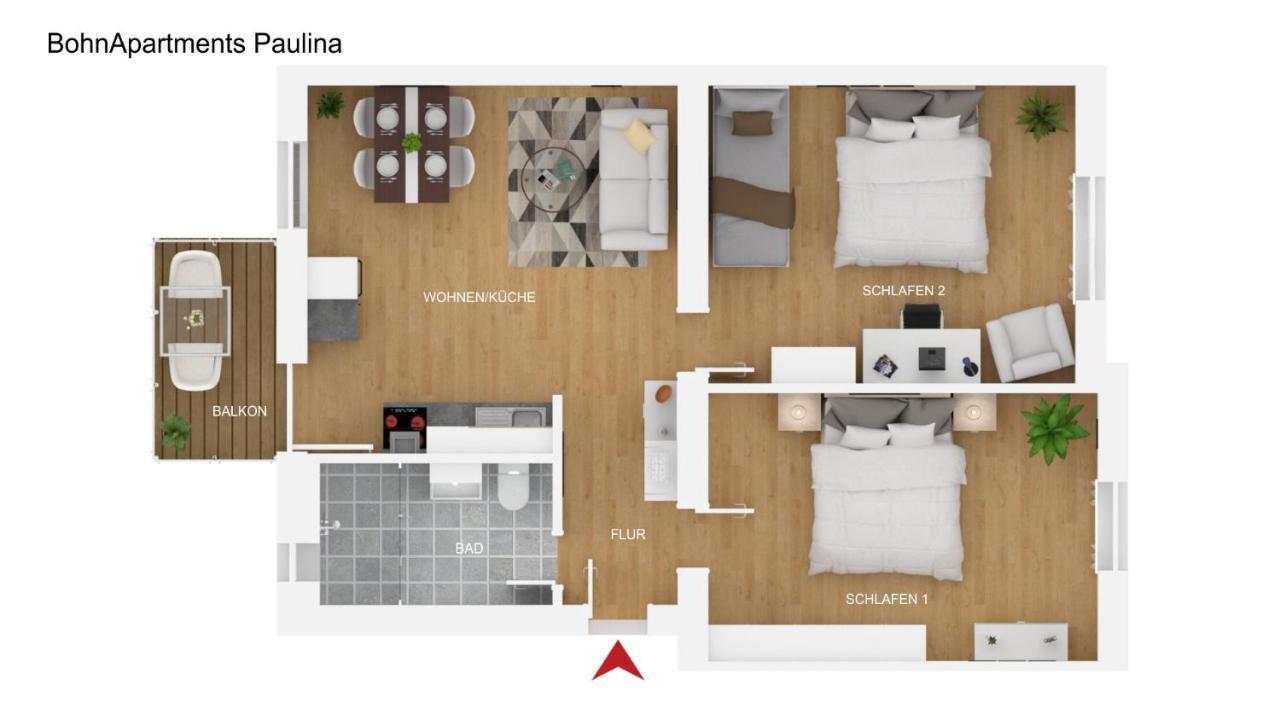 BohnApartments Paulina mit Balkon und Netflix Erfurt Exterior foto